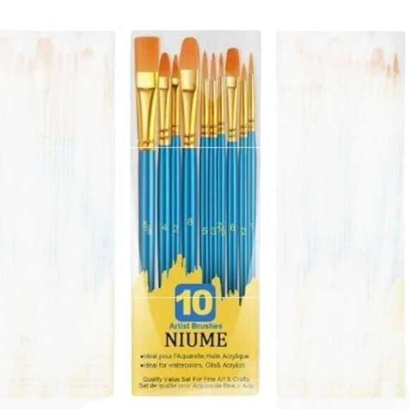 Paint Brushes 10 pieces Round Pointed Tip Artist Paintbrushes NWT - Picture 13 of 14